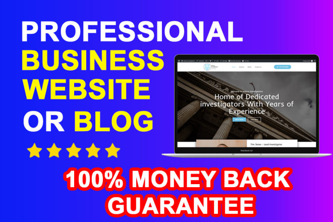 I will create your business wordpress website or speed up site