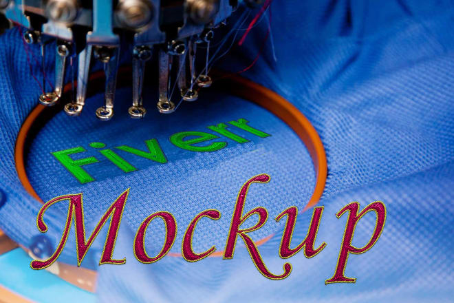 I will creative embroidery mockup design for you