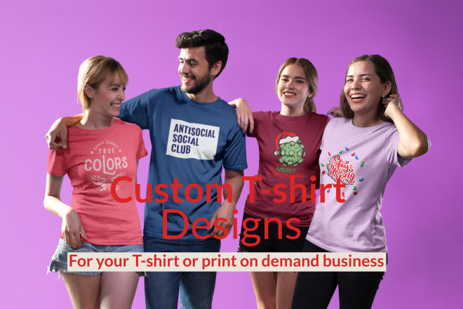 I will custom graphic and typography t shirt design