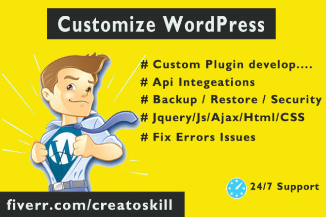 I will customize wordpress plugin or theme and fix bugs