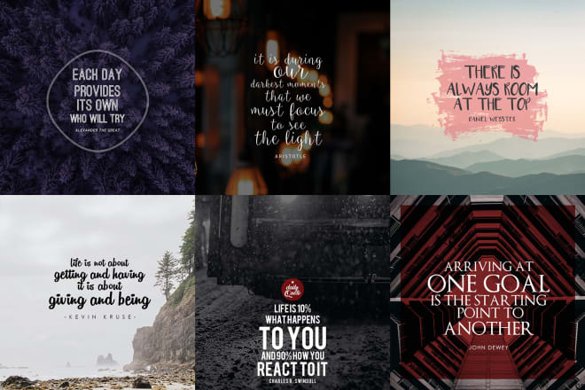 I will design 25 stylish quotes for your social media and sites