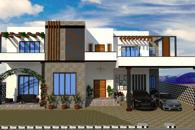 I will design 3d model and photorealistic rendering on sketchup