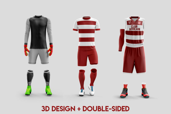 I will design a 3d football or basketball kit