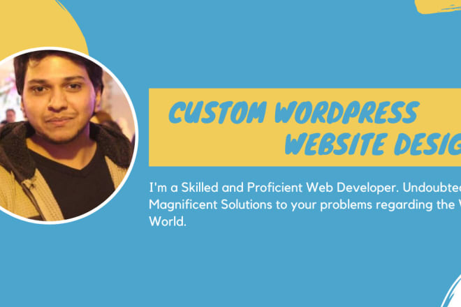 I will design a custom wordpress e com website and wordpress blogs