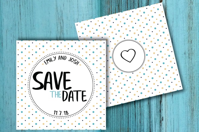 I will design a customized save the date card for you