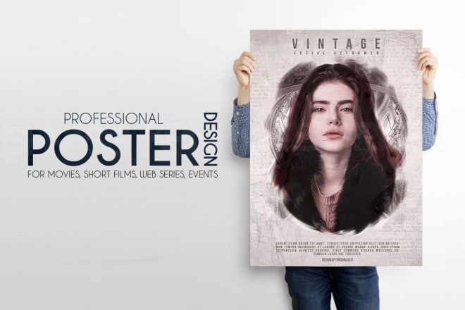 I will design a professional movie poster in 1 day