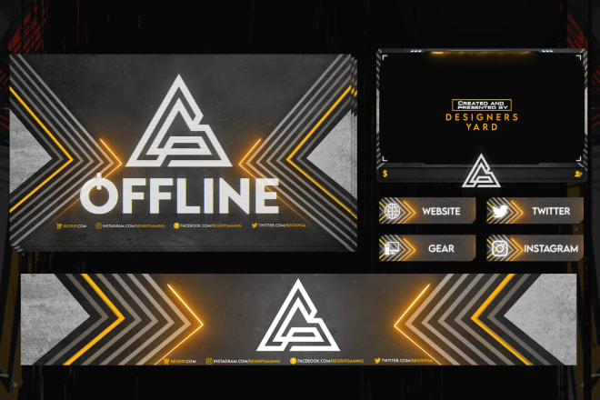 I will design a professional twitch overlay and screen pack