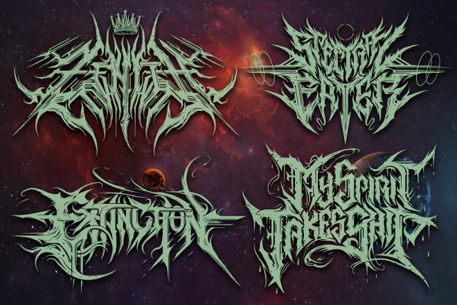 I will design a technical deathmetal, deathcore and metalcore logo