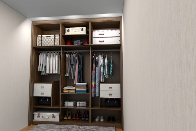 I will design a unique cabinets, wardrobe with cutlists and joinery