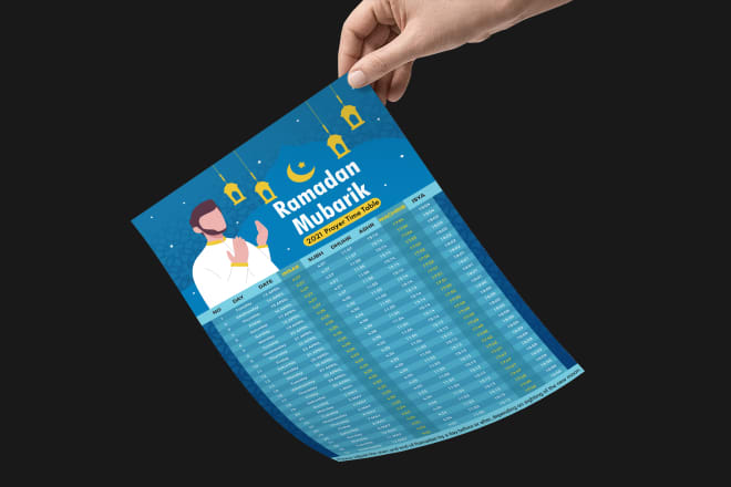 I will design a unique ramadan calendar in 24 hours