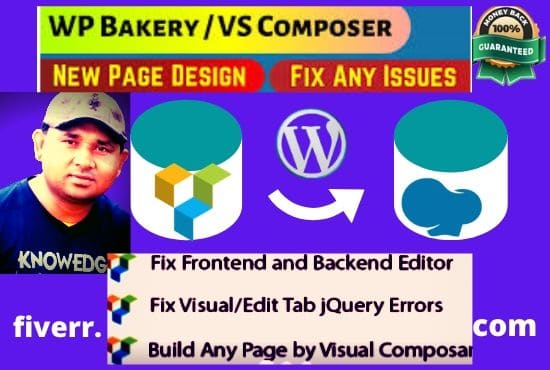 I will design a website using wpbakery visual composer