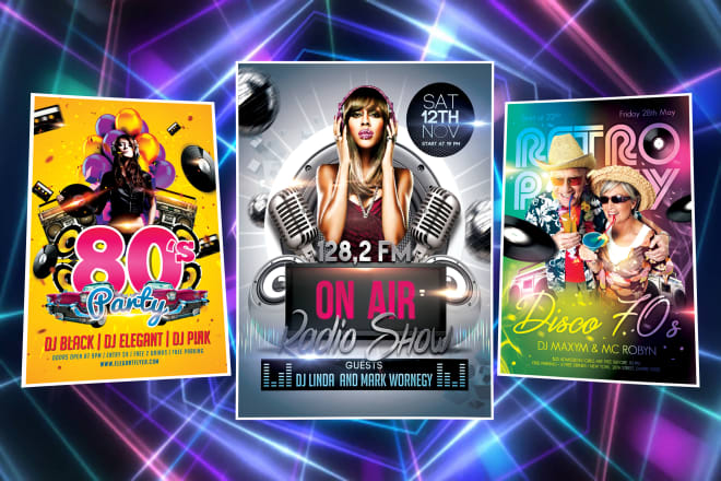 I will design all kind of event,club,party flyer within 12 hours