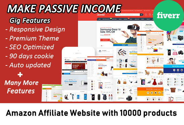 I will design amazon affiliate website with 10k products