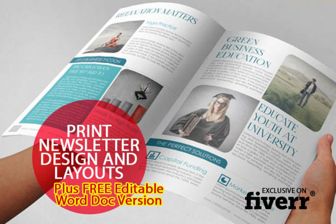 I will design and layout a professional print newsletter