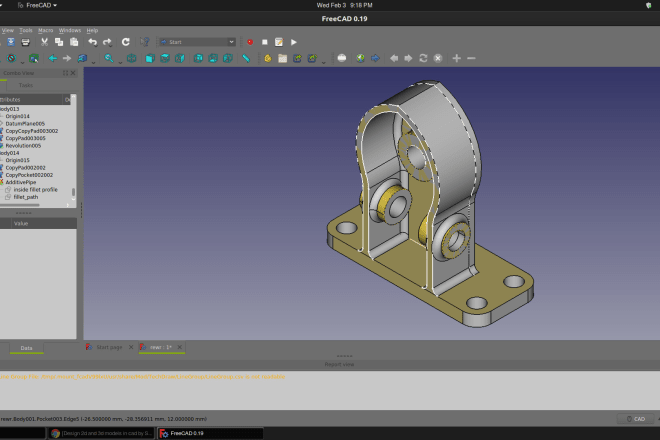 I will design and render 2d and 3d models in freecad,librecad