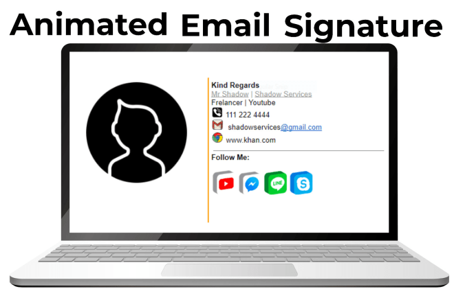 I will design animated email signature and clickable html