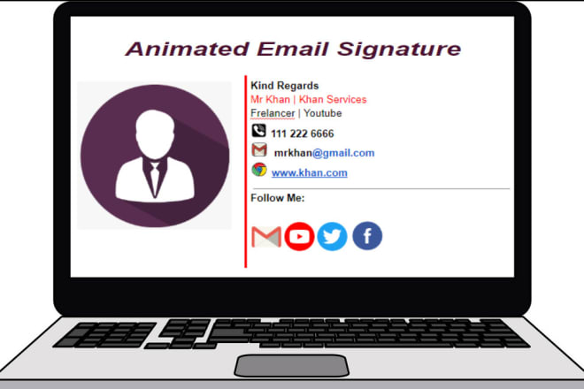 I will design animated email signature and clickable HTML