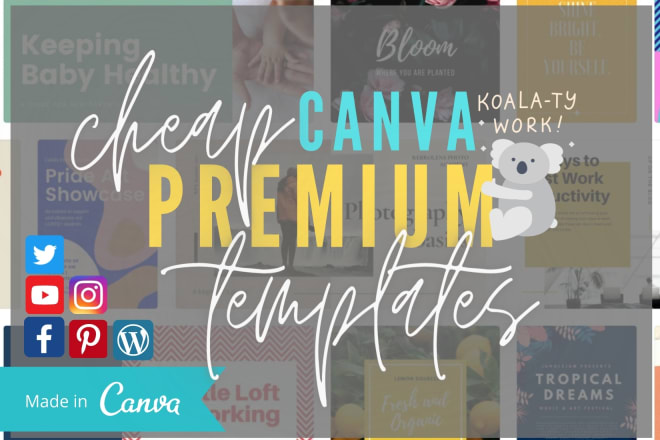 I will design anything for you using canva pro