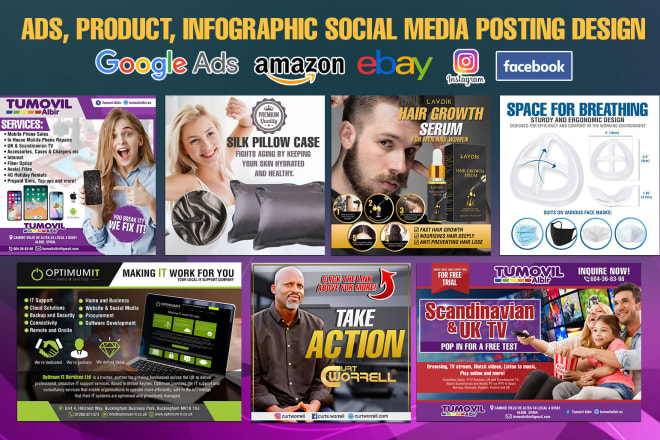 I will design attractive and catchy ads and infographic images