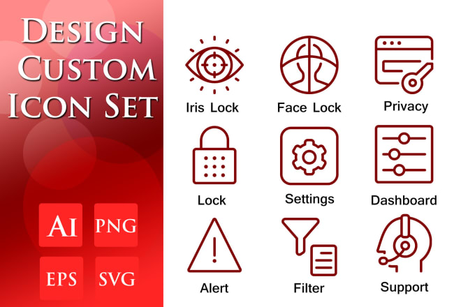 I will design awesome custom icons set for website and app