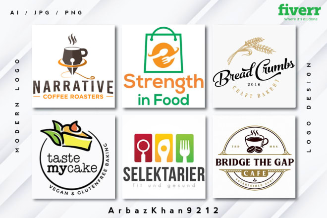 I will design bakery, food, restaurant, cafe, and coffee logo