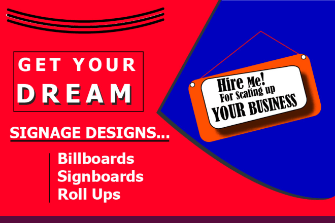 I will design billboard, banner, signboard and rollups