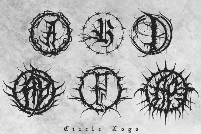 I will design brutal death metal, deathcore emblem