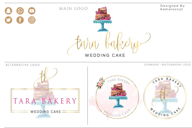 I will design cake,cookies, cupcake or bakery products logo