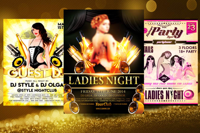 I will design club,party,dj and any event flyer in 12 hours