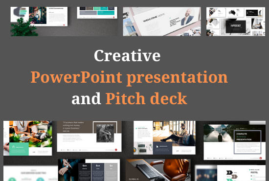 I will design creative pitch deck and power point presentation