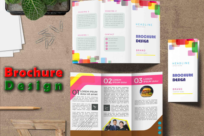 I will design creative trifold brochure and z fold brochure