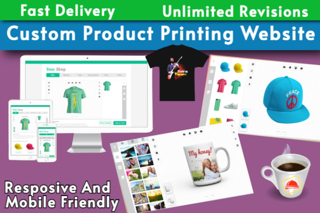 I will design custom product printing website