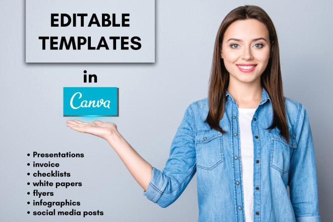 I will design editable canva templates and social media posts