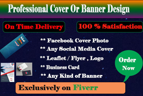 I will design facebook or any banner, cover,logo,leaflet perfectly