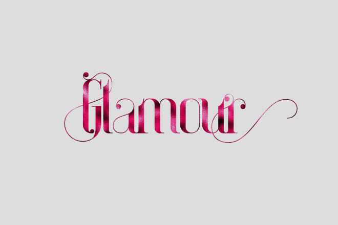 I will design glamour logo with revision