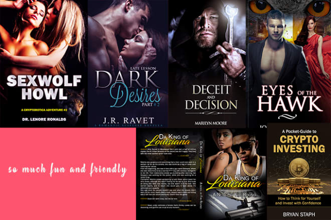 I will design high quality book cover or erotica cover