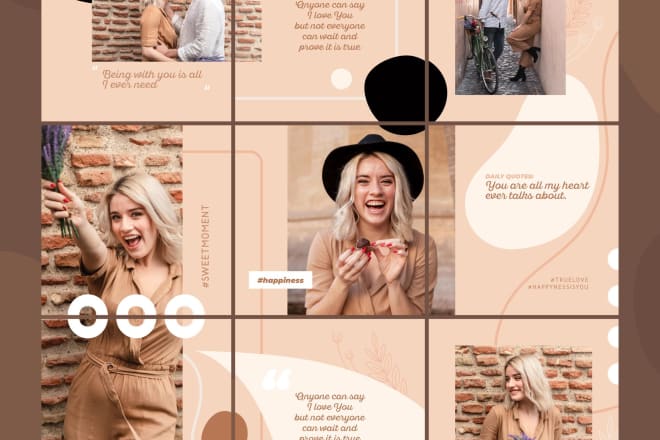 I will design instagram puzzle feed, grid post or instagram carousel