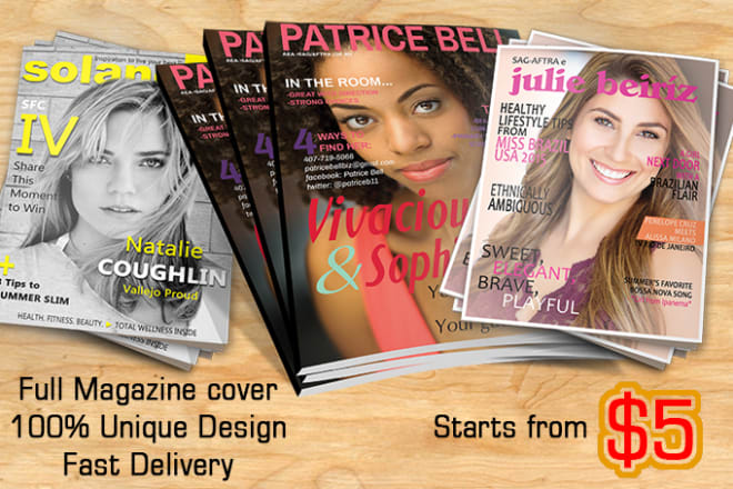 I will design magazine cover and layout