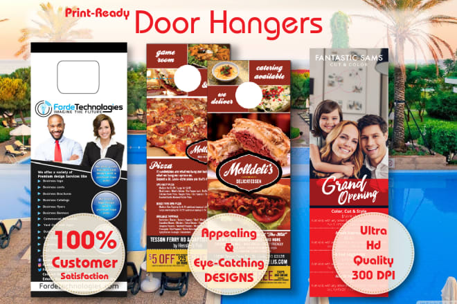 I will design magnificent door hangers for any business