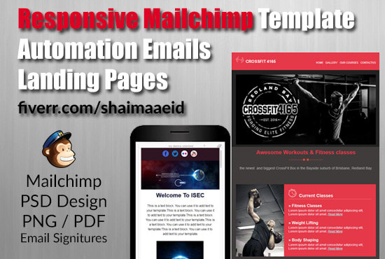 I will design mailchimp emails, autoresponders or landing pages