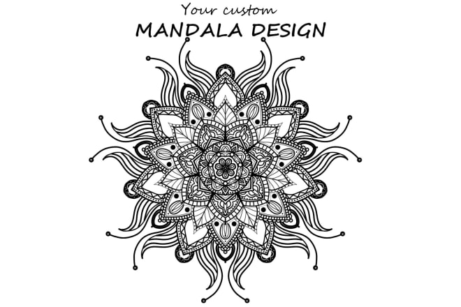 I will design mandala coloring book kdp or logo
