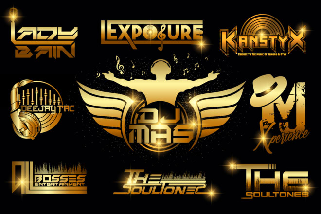 I will design music,dj,rock and typography band logo