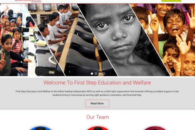 I will design non profit website for nonprofit charity donations