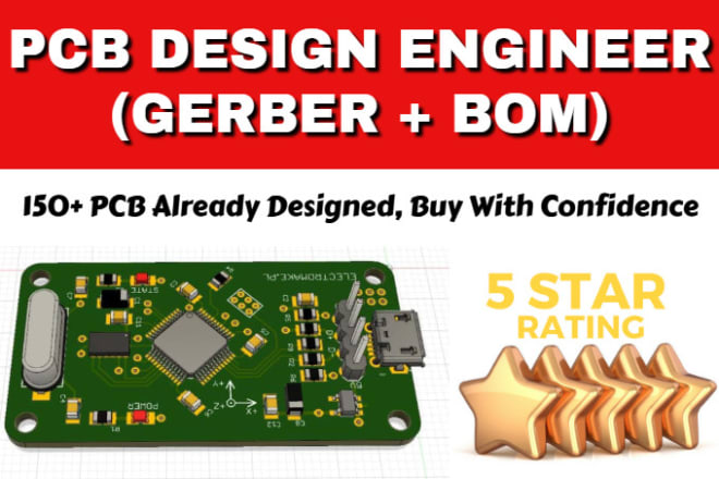 I will design pcb board and schematic with gerber and bom files