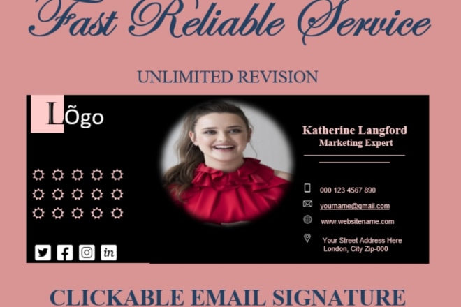 I will design perfect and beautiful email signature