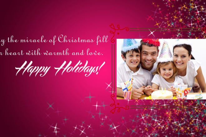 I will design personalized christmas card