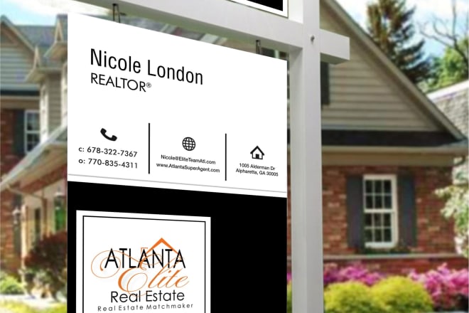 I will design premium real estate sign and directional sign 10hrs