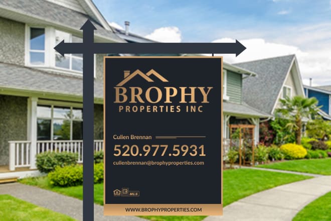 I will design premium real estate sign and directional sign