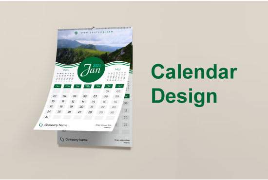 I will design professional and corporate wall or desk calendar