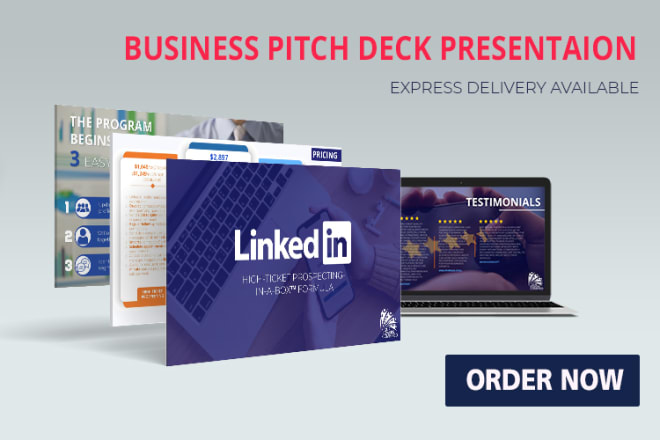 I will design professional business pitch deck presentations